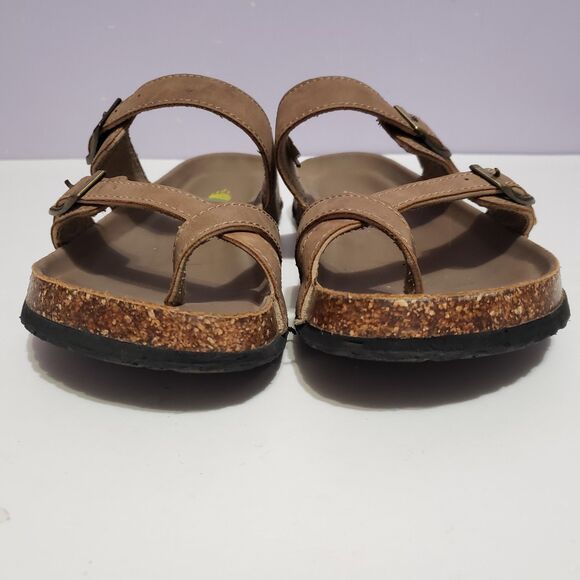 Aloha Island Brown Women's Footbed Slip On Sandals Sz 10 - Picture 6 of 8